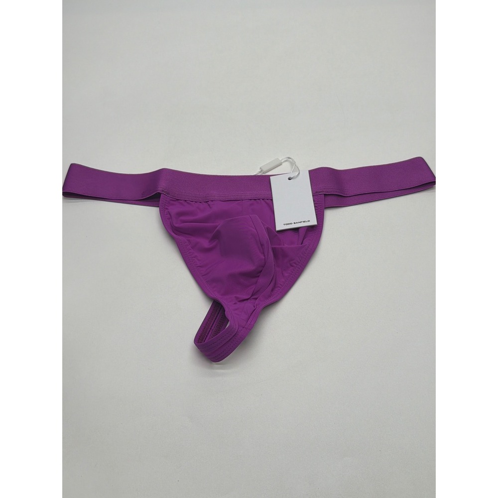 Todd Sanfield Mens Purple Athletic Jockstrap Low Rise Pouch Underwear Size M